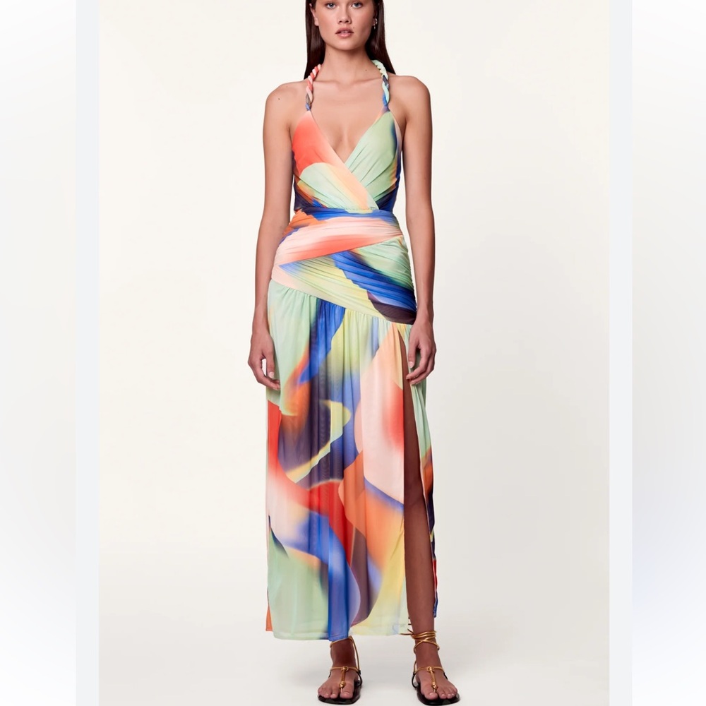 NICHOLAS Bristol Dress Linea Print Dress Size 12
